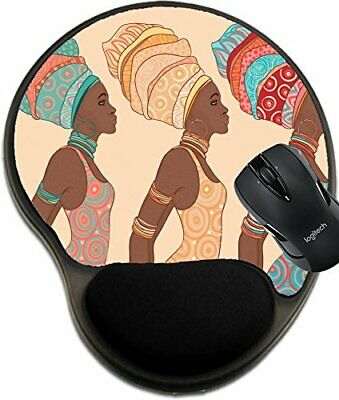 MSD Mouse Pad with Wrist Rest Support 24583872 Pretty African American Woman in