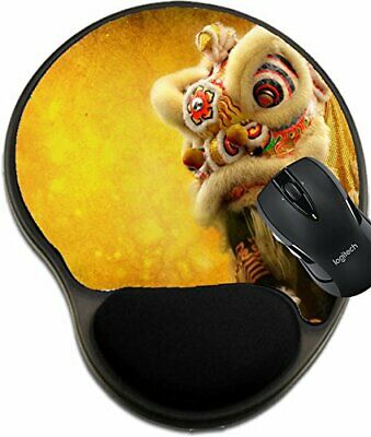 MSD Mouse Pad with Wrist Rest Support 4077539 Lion Dance Isolated on Highly Deta