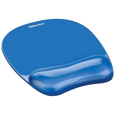 FELLOWES 91141 CRYSTALS GEL MOUSEPAD and WRIST REST - Blue