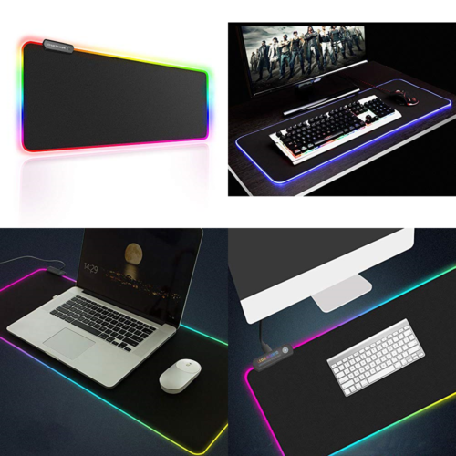 Extended Gaming Mouse Pad 30.7X11.8X0.15Inch Thick RGB Computer Keyboard Desk Ma