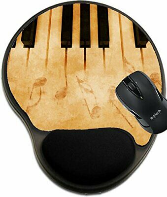 MSD Mouse Pad with Wrist Rest Support 5027636 Abstract Music Background Keyboard