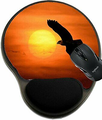 MSD Mouse Pad with Wrist Rest Support Bird Flying at Sunset Image 33431052 Custo