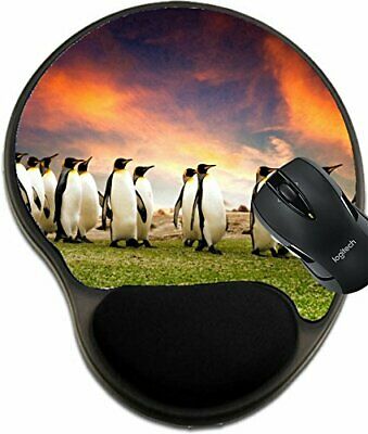MSD Mouse Pad with Wrist Rest Support King Penguins in The Falkland Islands Imag