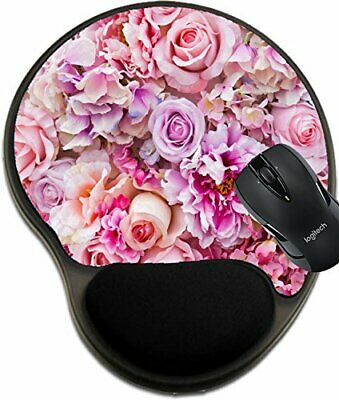 MSD Mouse Pad with Wrist Rest Support 20228421 Floral Background Lot of Artifici