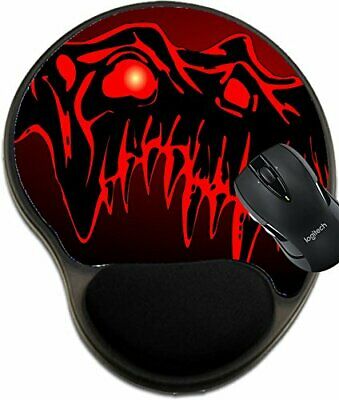 MSD Mouse Pad with Wrist Rest Support 3384767 Skull of Demon Traced Image Isolat