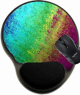 MSD Mouse Pad with Wrist Rest Support 20165562 Abstract Colorful Background Rain