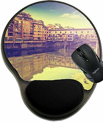 MSD Mouse Pad with Wrist Rest Support 29797672 Postcard from Florence Italy Vint