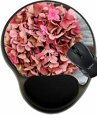 MSD Mouse Pad with Wrist Rest Support 22612973 Faded Autumn Pink Hydrangea on Sh