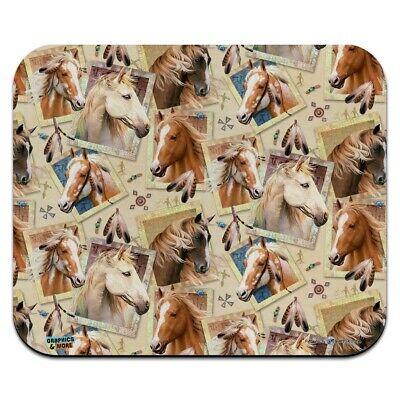 Framed Horses Selfie Picture Pattern Low Profile Thin Mouse Pad Mousepad