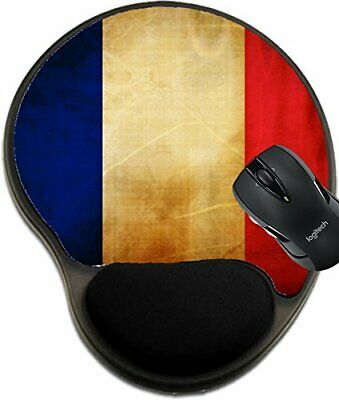 MSD Mouse Pad with Wrist Rest Support French Flag Waving in The Wind Image 14776