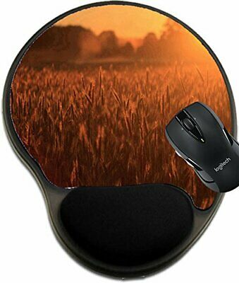 MSD Mouse Pad with Wrist Rest Support 20952900 Field of Golden Wheat and Blue Sk