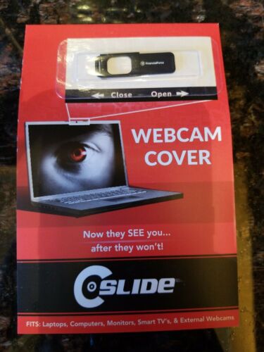 C-Slide WebCam Cover for Laptops, Computers, Monitors, TVs & External Webcams
