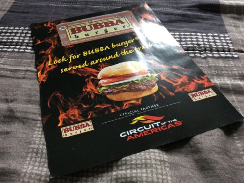 2018 Circuit Of The America’s Texas Bubba Burger Mag Ad Limited Edition USED WOW