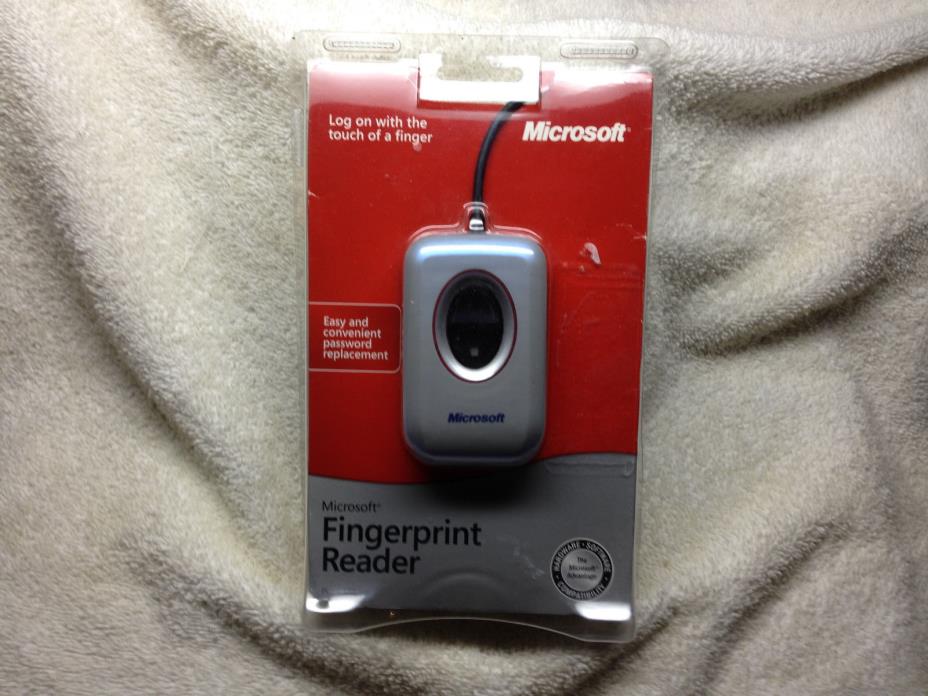 FINGERPRINT READER Red_ By Microsoft (USB) Model 1033 with DVD and Instructions