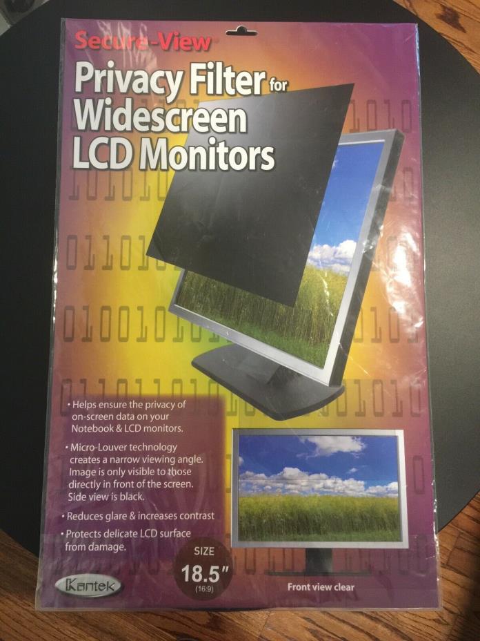 Kantek Secure View LCD Monitor Privacy Filter For 18.5