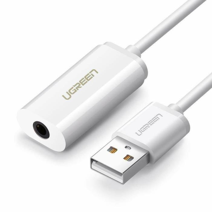 UGREEN USB Sound Card External Converter USB Audio Adapter with 3.5mm Aux