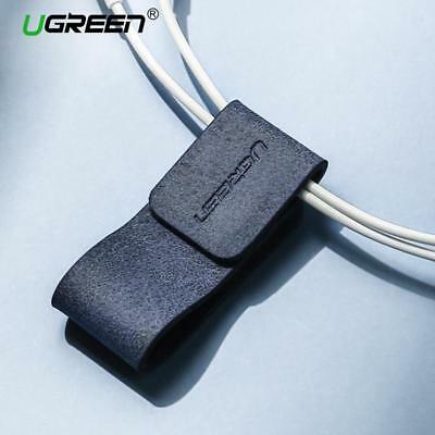 Leather Cable Organizer for USB Cables Management AUX Line Clip Wire Headphone H