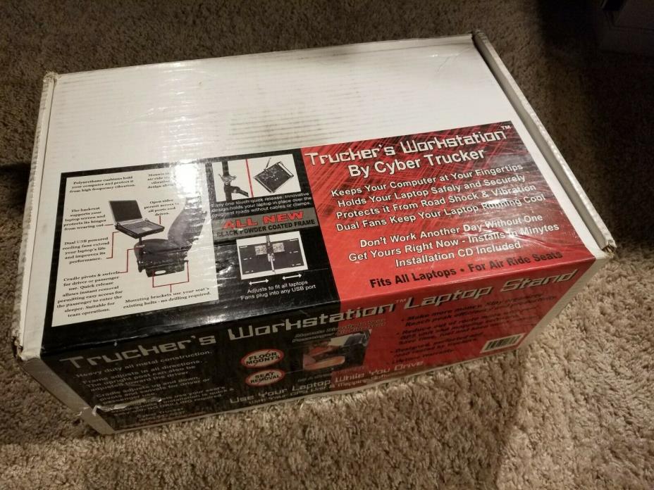 CyberTrucker Truckers Workstation Laptop Stand Black Powder Coated Heavy Duty