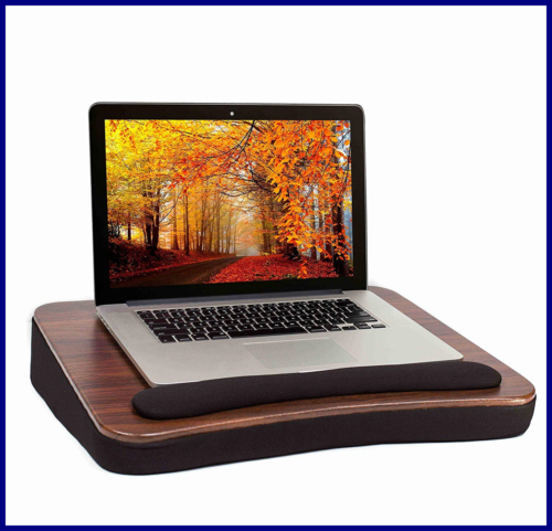 All Purpose Lap Desk Wood Top Supports Laptops Up To 17 Inches