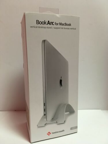 Macbook Stand Vertical Desktop Space-saving Arc f/ all Apple Notebooks - Silver
