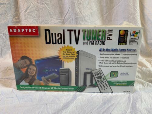 Adaptec Dual TV Tuner PVR AVC-3610 Windows XP Media Center Edition New In Box