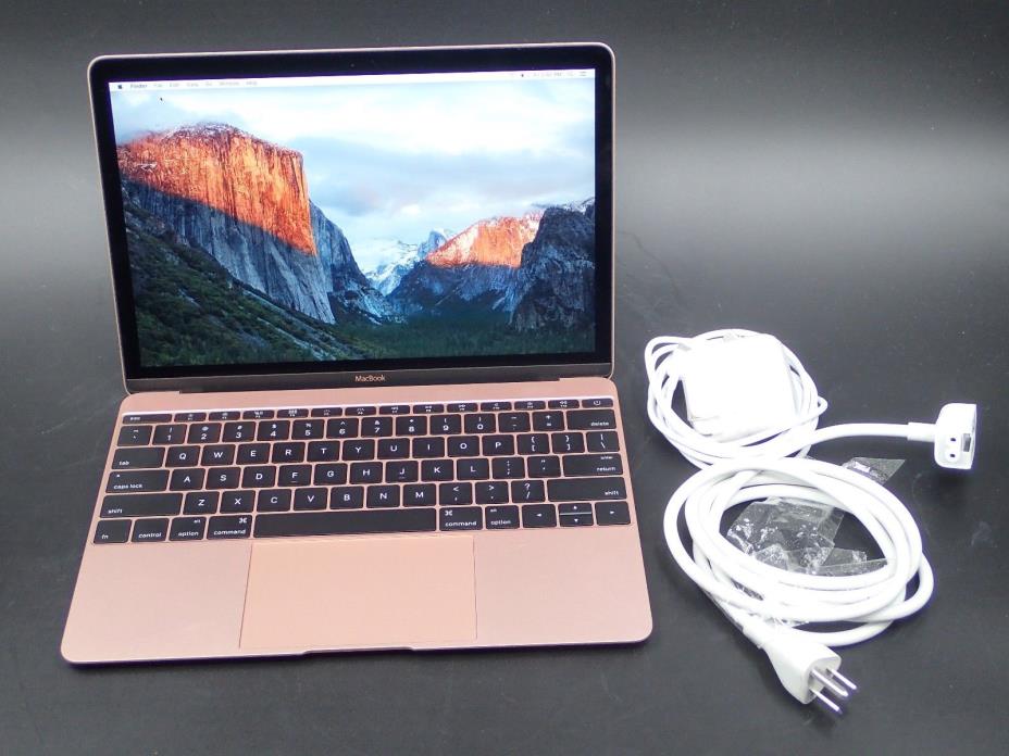 2016 Apple MacBook Retina Rose Gold 12” Laptop 512GB 1.2GHz 8GB RAM  FLAWLESS