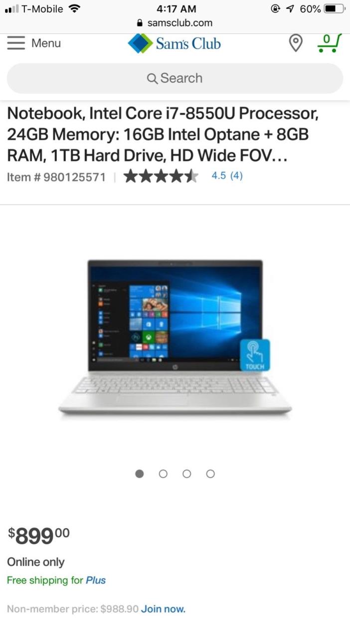 Hp pavilion touchscreen laptop