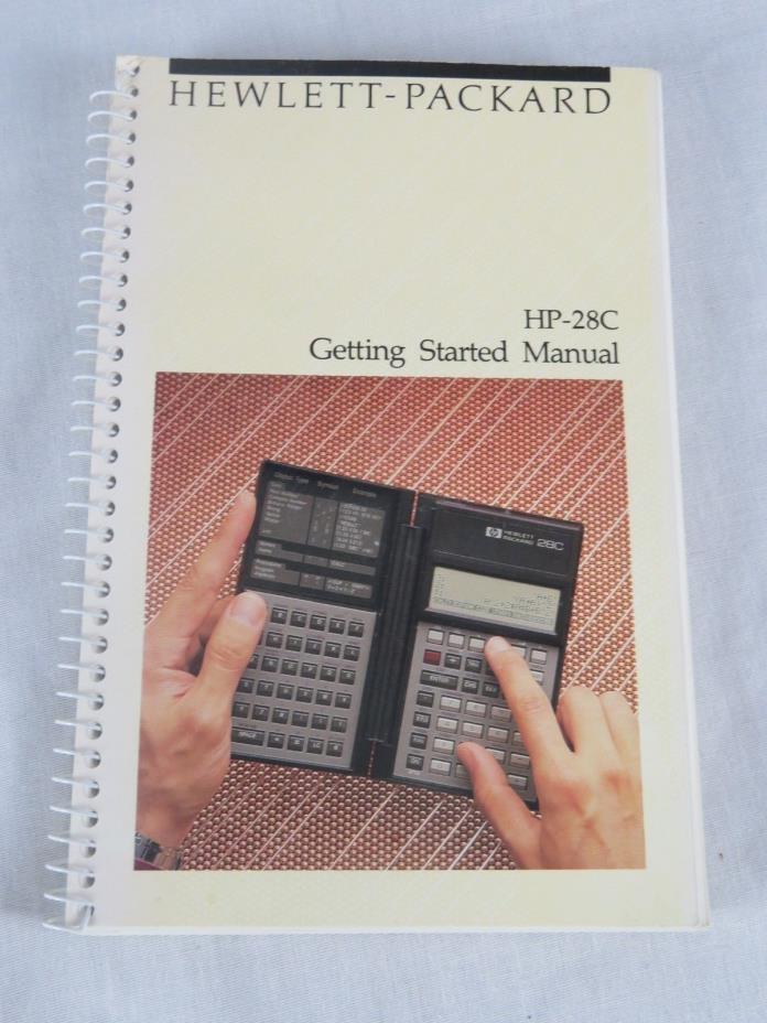 Hewlett Packard HP-28C Getting Started Manual