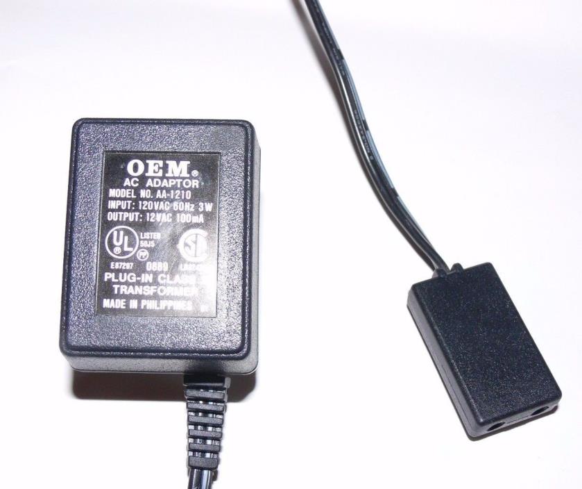 OEM 12V 1A Used AC Adapter  Model AA-1210 Wall Charger Class 2 Power Supply