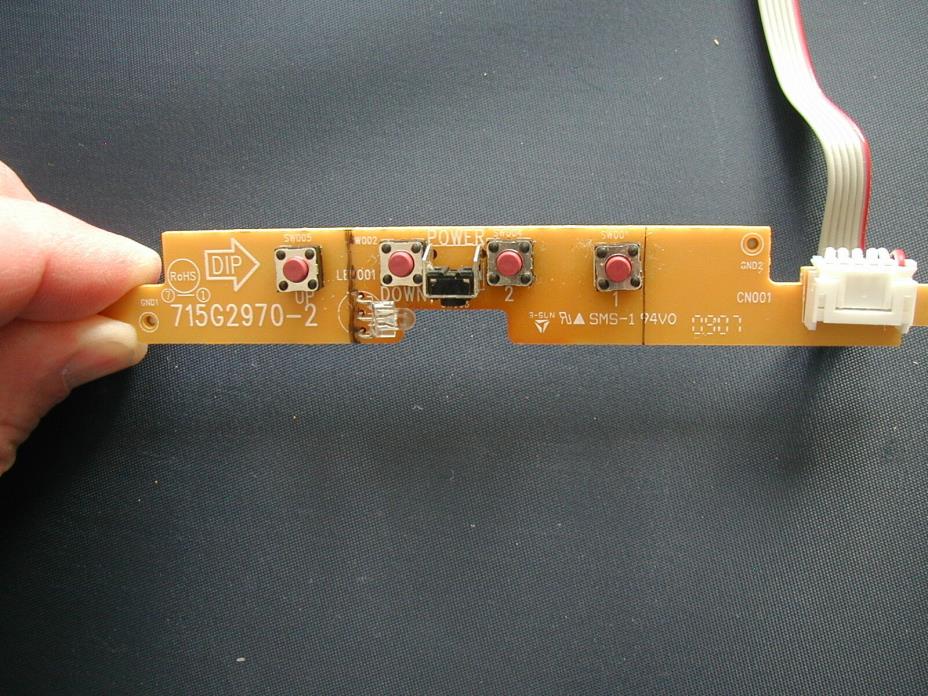 ViewSonic VX2262wm Power Menu Volume Panel Switch Board  715G2970-2