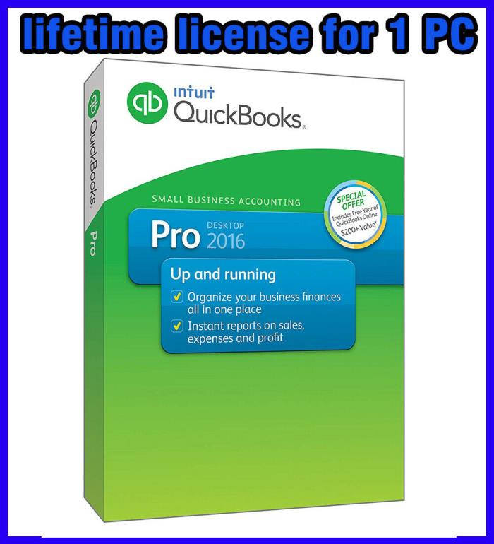 QuickBooks Pro 2016 ?Windows?3 PCs Genuine License?Digital Delivery Only?