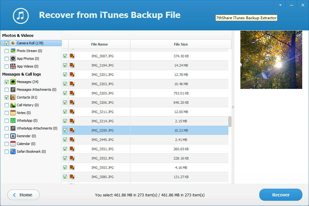 7THSHARE ITUNES BACKUP EXTRACTOR 2.8.8 iPhone IOS Backup Recovery?Digital SOFT?