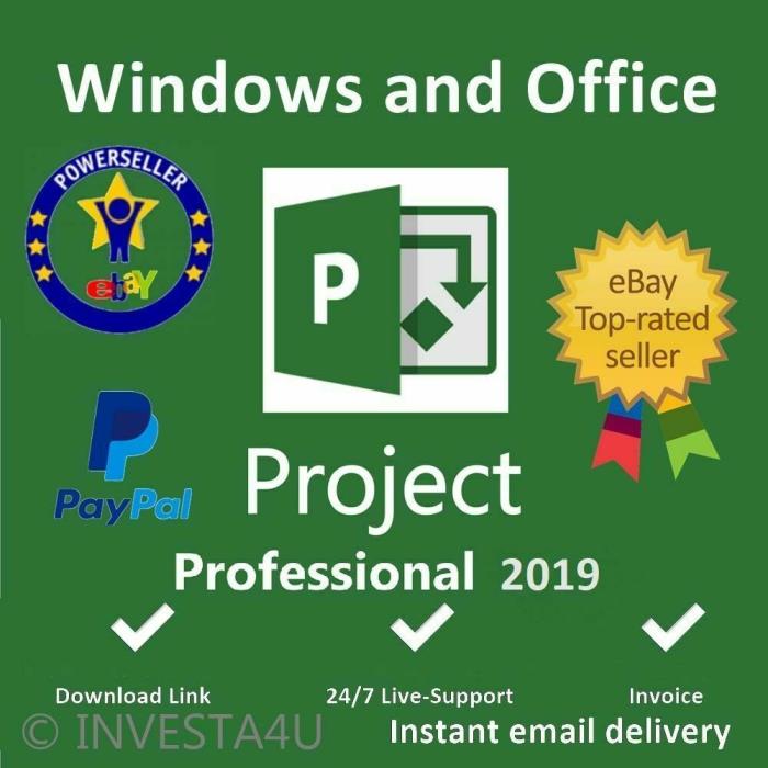 Microsoft Project 2019 Professional - 32/64 bit. Serial Key + Download LINK