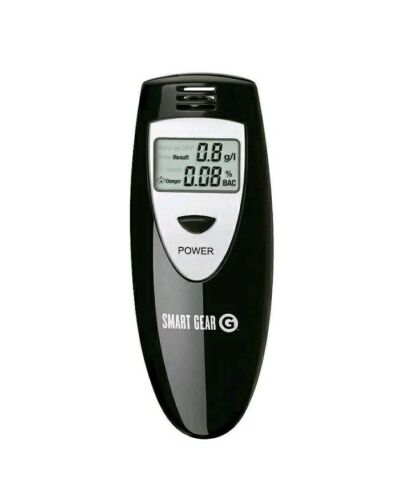 SMARTGEAR Digital Breathalyzer Pocket Sized - Audible Alarm - Displays BAC