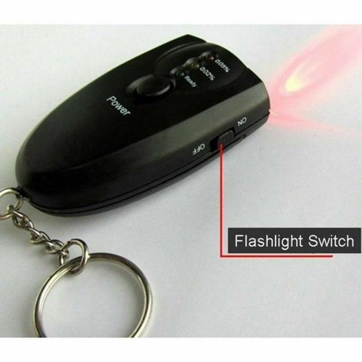 portable led digital breathalyzer keychain