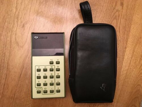 Vintage 1975 Rockwell Calculator Model 9TR Working! Ti Texas Instruments Case