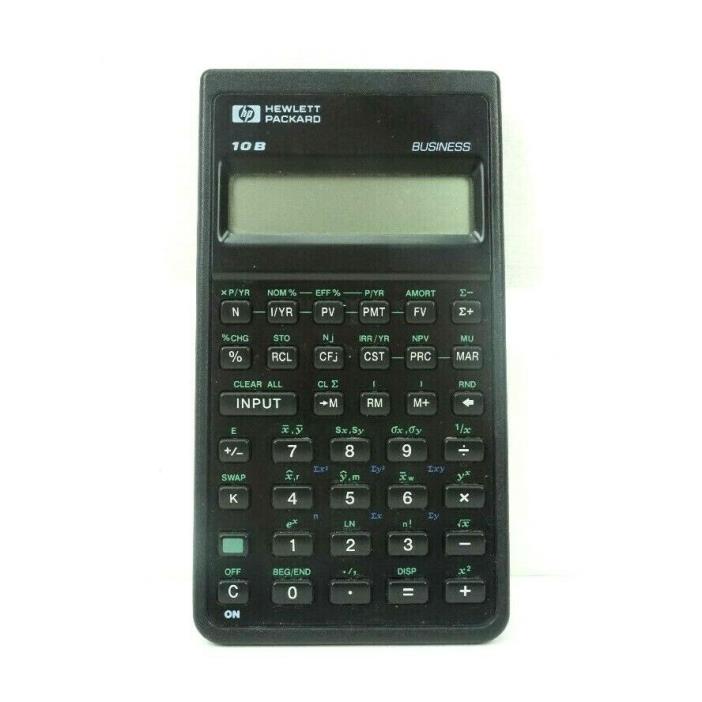 Genuine HP 10B Financial Black Business Calculator and Case Tested & Working