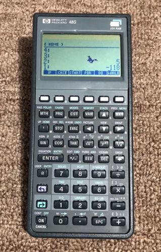 Hewlett Packard HP 48G Scientific Graphing Calculators Working W/ Screen Defect