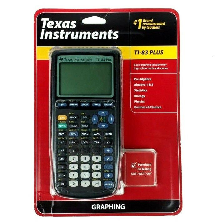 Brand New Texas Instruments TI-83 Plus Graphing Calculator Still In The Box