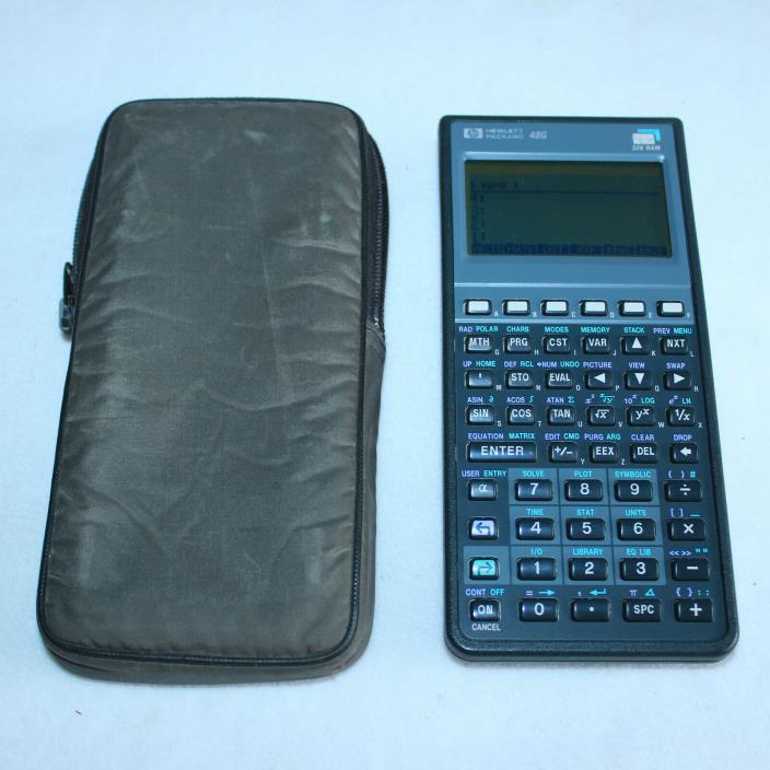 NICE Hewlett Packard HP 48G Graphing Calculator 32K RAM w/ Zippered Soft Case