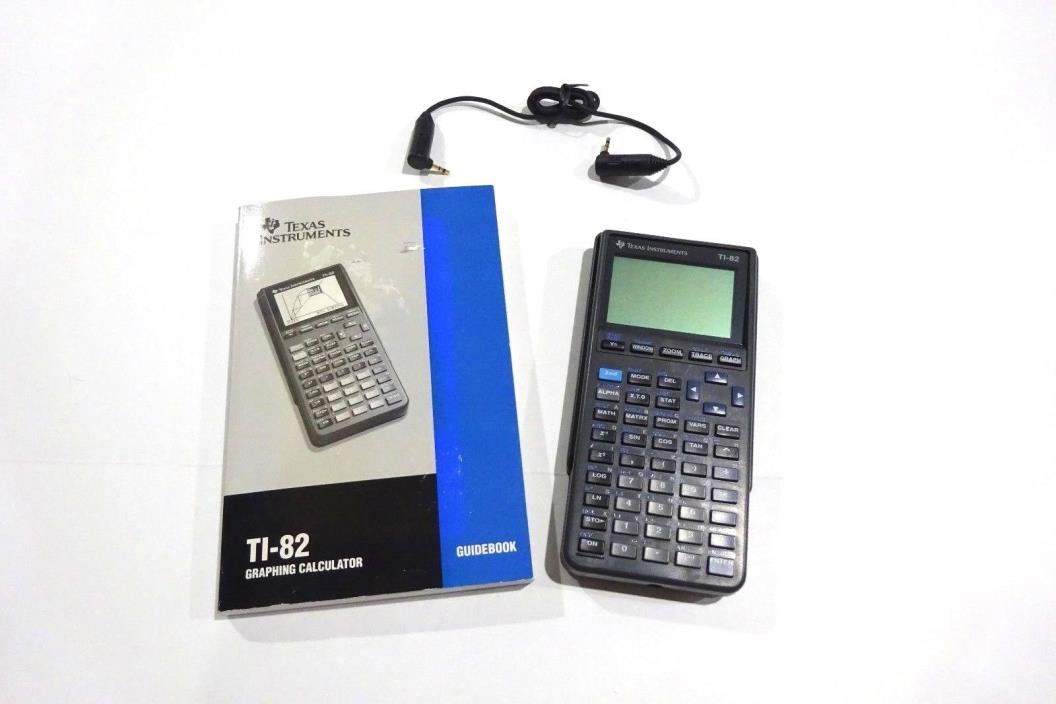 Texas Instruments TI-82 Graphing Calculator with manual and cord