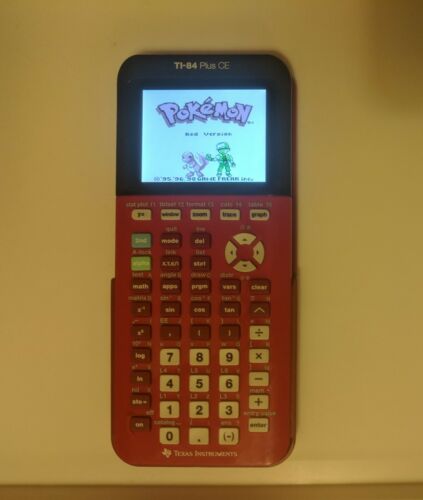 Texas Instruments TI-84 Plus CE Radical Red Graphing Calculator - Modded