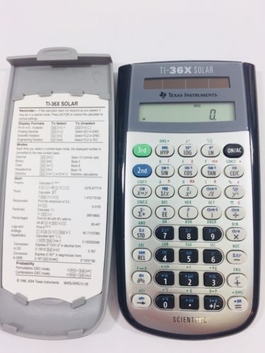 Texas Instruments TI-36X Solar Scientific Calculator with Slide Cover EUC