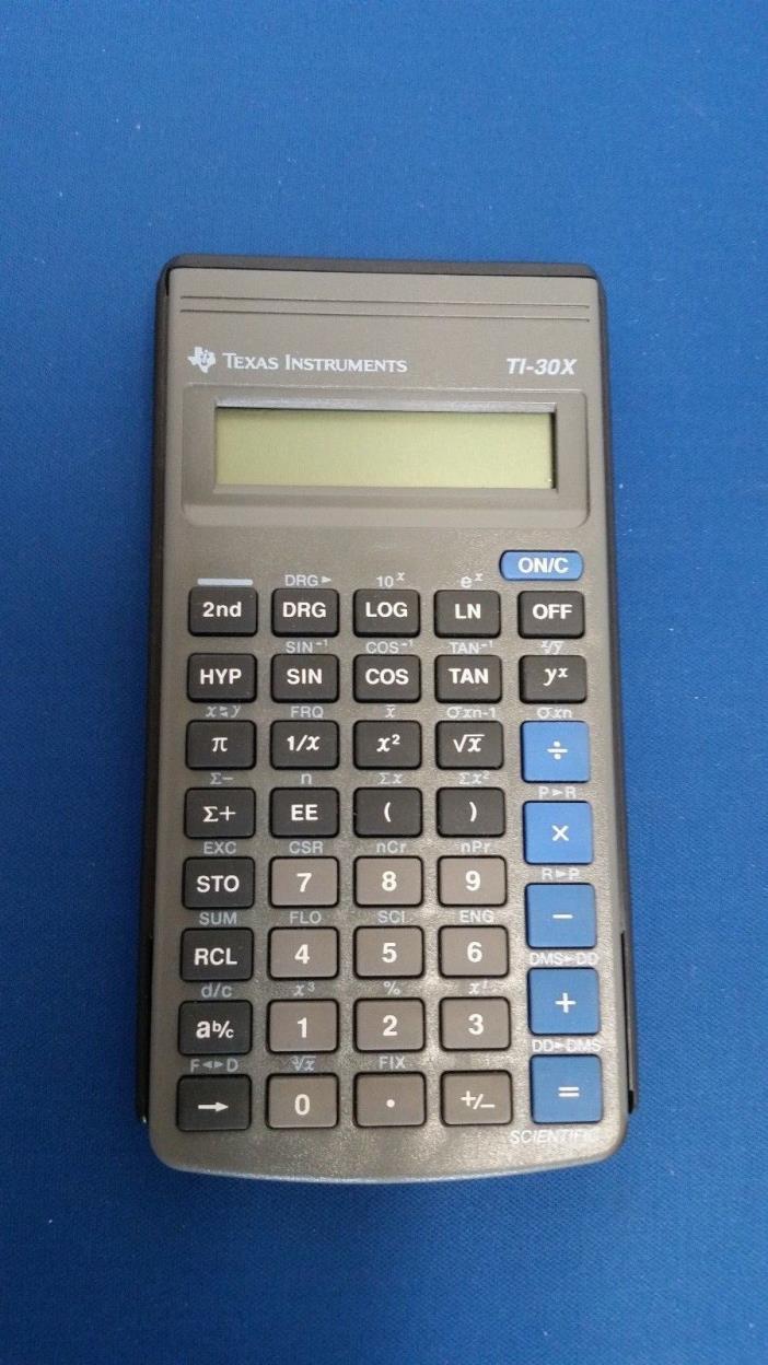 TEXAS INSTRUMENTS TI-30X SCIENTIFIC CALCULATOR WITH CASE AND INSTRUCTIONS