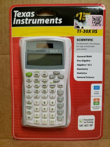 Texas Instruments TI-30X IIS Scientific Solar Calculator White New Sealed