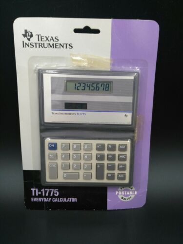 Texas Instruments TI-1775 Solar  Calculator Folding portable wallet