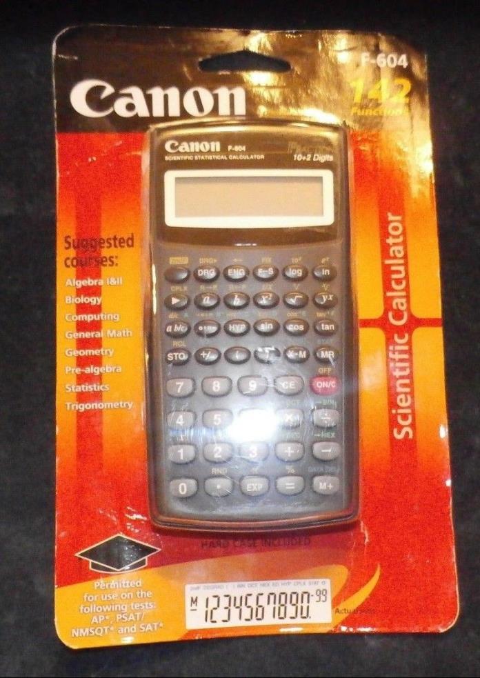 Canon F-604 Scientific Calculator Brand New Black With Hard Case