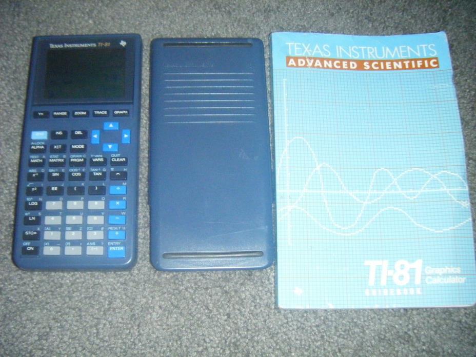 Texas Instruments TI-81 Graphing Calculator TI81 - With Cover and Guide Book