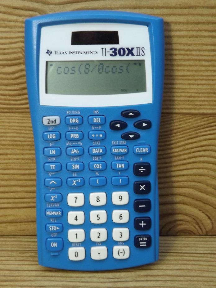 Texas Instruments TI30XIIS Scientific Calculator - BLUE 10 digit-2 line display