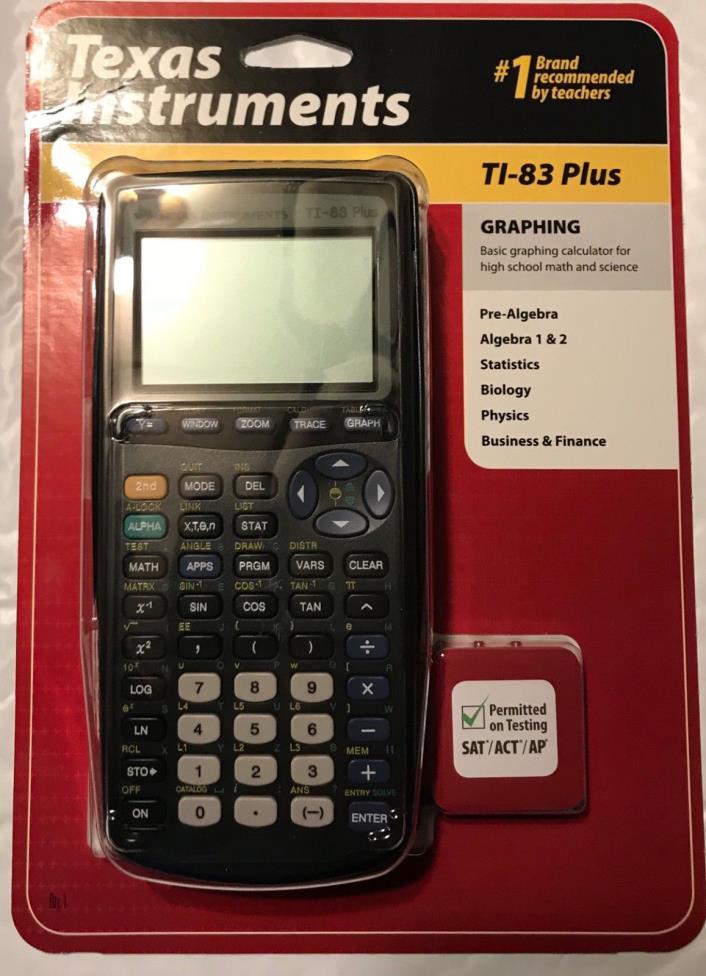 FACTORY SEALED NEW Texas Instruments TI-83 Plus Graphing Calculator SAT ACT & AP